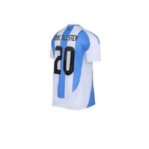 Camiseta De Mac Allister De Argentina Adidas Oficial 24 Blanca