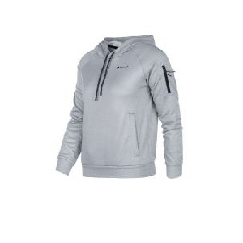 Buzo Con Capucha Topper De Entrenamiento Poly Mujer Gris