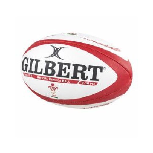 Pelota Rugby Gilbert WRU Gales Numero 5 Blanca