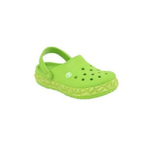 Zueco Crocs Crocband Geometric Glow Niño Niña Verde