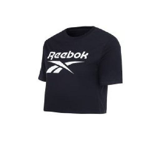 Remera Corta Reebok Identy Mujer Negra