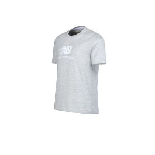 Remera New Balance Essentials Stacked Gris