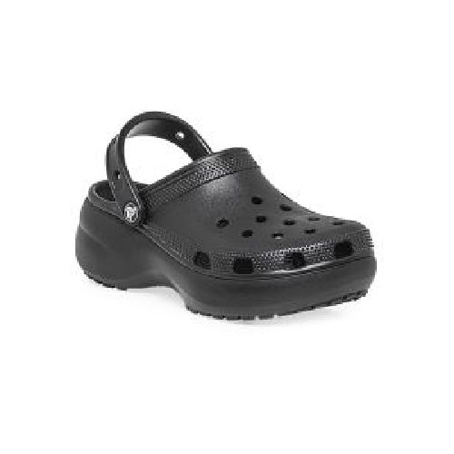 Zueco Crocs Classic Platform Clog Mujer Negra