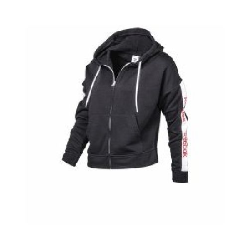 Campera Con Capucha Reebok Entrenamiento Essentials Linear Logo Mujer Negra