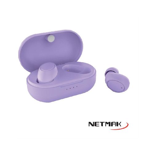 AURICULAR INALAMBRICO BLUETOOTH NETMAK VIOLETA