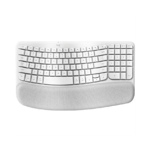 TECLADO LOGITECH INALAMBRICO WAVE KEYS ERGONOMICO - BLANCO