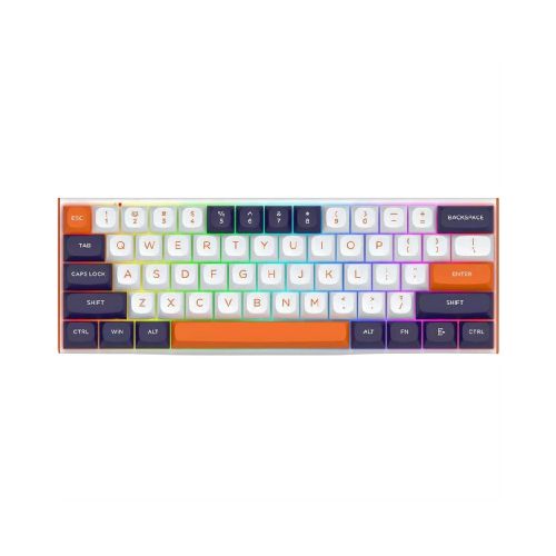 TECLADO REDRAGON FIDD K683 - WHITE/ORANGE