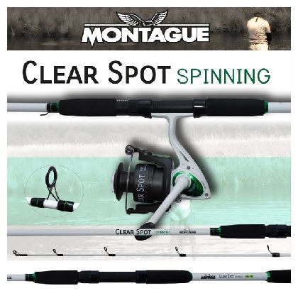 Caña Montague Clear Spot 2 tramos Para Frontal Grafito IM6 60 gramos 12-20 Lbs