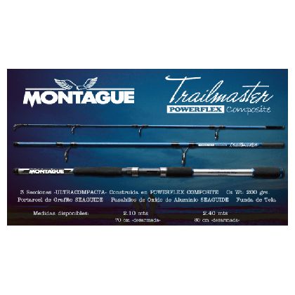 Caña Montague Trailmaster 2,40 metros 3 Tramos Para Frontal