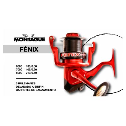 Reel Frontal Montague Fenix 6000 105 metros del 0.50 mm