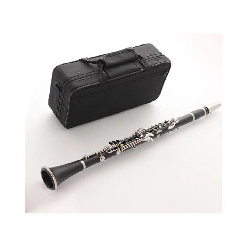 CLARINETE DE LLAVES NIQUELADAS DE 17 TECLAS Y 6 ANILLOS EN SI BEMOL NEGRO - Electrocompu Quito