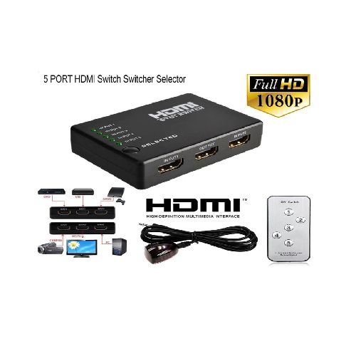 SWITCH SELECTOR HDMI 5 PUERTOS - Electrocompu Quito