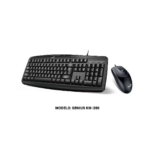 TECLADO + MOUSE GENIUS KM-200 COMBO NEGRO  