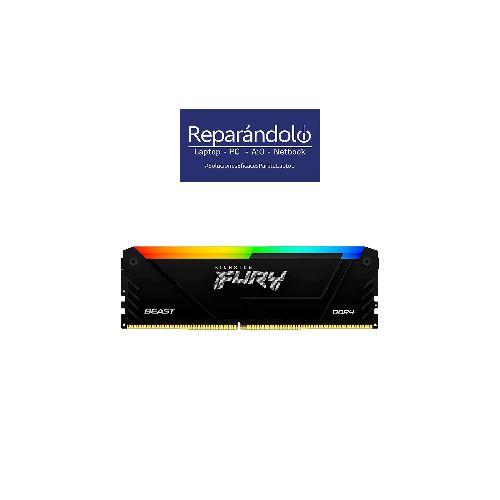 DIMM KINGSTON FURY 16GB 3200MHZ DDR4 CL16 NON ECC RGB 1.35V BLACK  