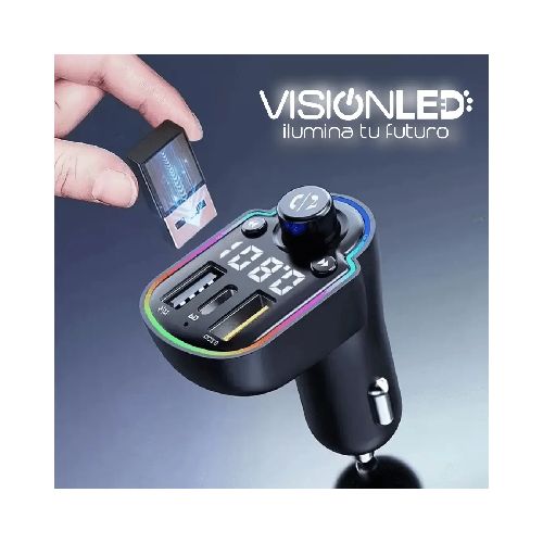 CARGADOR TRIPLE P/AUTO A CIGARRERA - VISION LED