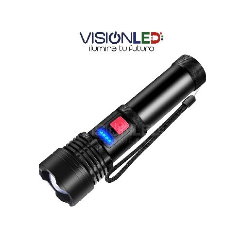 LINTERNA DE MANO RECARGABLE 5FUNC - VISION LED