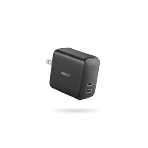 Cargador 2 Puertos Usb-c Aukey Negro