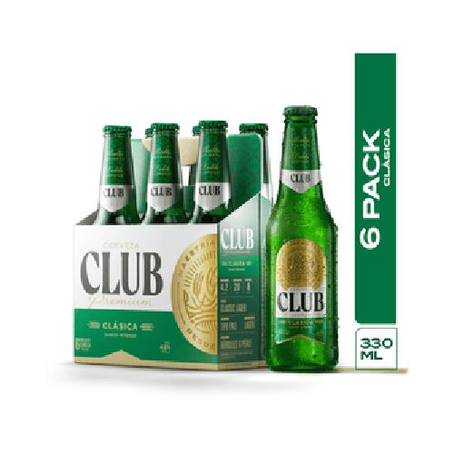 Cerveza Club Premium 330 Ml Sixpack