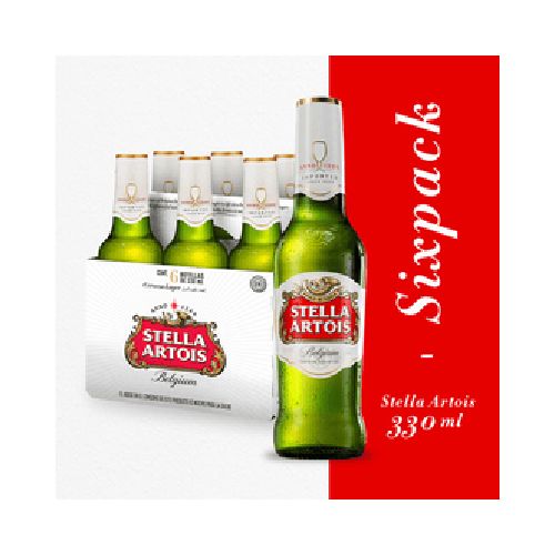 Cerveza Stella Artois 330 Ml Sixpack 