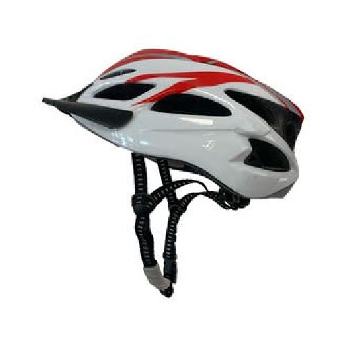 Casco De Bicicleta Blanco Y Rojo Ecomove