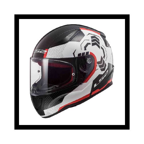 Casco para moto LS2 FF353 RAPID GHOST WHITE BLACK RED