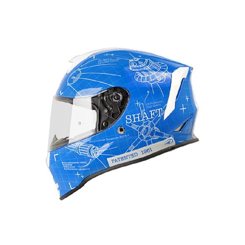 Casco para moto 551 BLUE PRINT AZ GR VISOR TR