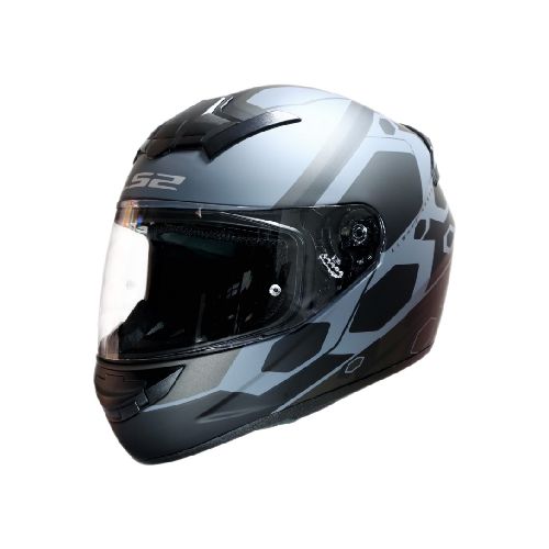 Casco para moto LS2 FF352 ROOKIE IRONFACE MEIN MATT BLACK GREY