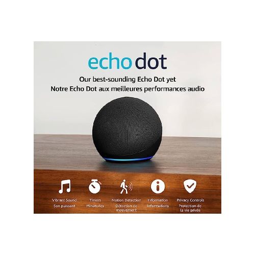 PARLANTE CON ALEXA CARBON Echo Dot 5ra. Gen. Inteligente