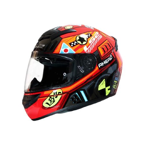 Casco para moto LS2 FF352 ROOKIE BIG ONE RED HI VIZ YELLOW