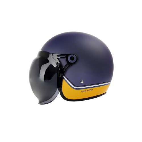 Casco para moto SHAFT ABIERTO 121 SCRAMBLER STRIPES NAVY SM