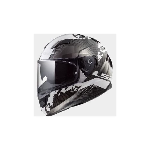 Casco para moto LS2 FF320 STREAM EVO HYPE BLACK WHITE TITANIUM