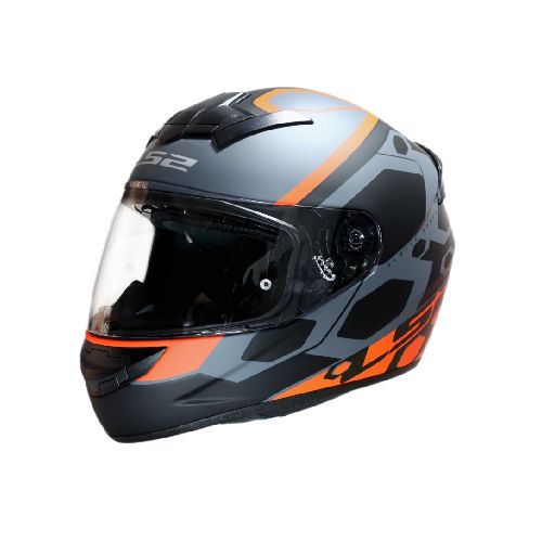 Casco para moto LS2 FF352 ROOKIE MEIN MATT BLACK NEON ORANGE