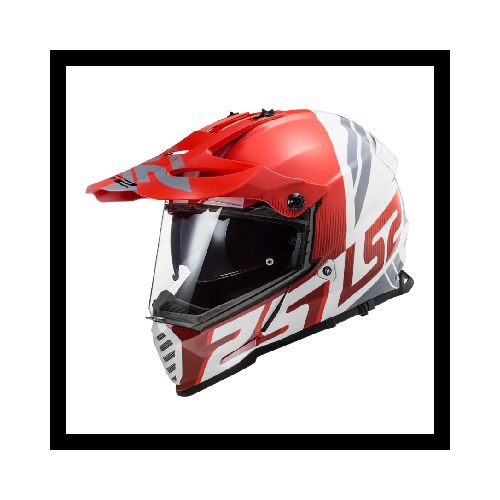 Casco para moto LS2 MX436 PIONEER EVO EVOLVE RED WHITE