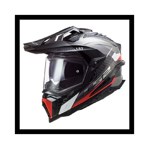 Casco para moto LS2 MX701 EXPLORER FRONTIER G.TITANIUM RED