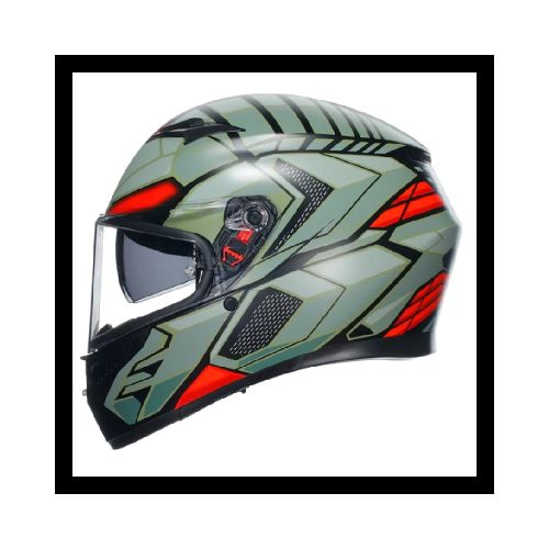 Casco AGV INTEGRAL K3 E2206 DECEPT MATT BLACK / GREEN / RED