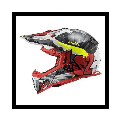 Casco para moto de niño LS2 MX437 FAST EVO MINI CRUSHER BLACK RED