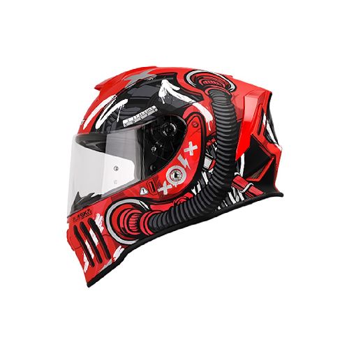 Casco para moto 551 DEUS EX MACHINA RJ.M AZ VISOR TR