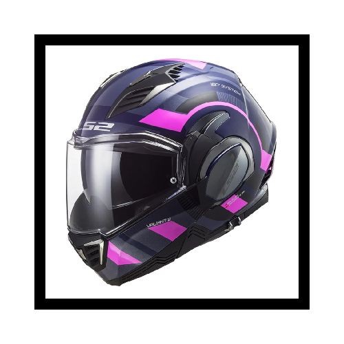 Casco para moto LS2 FF900 VALIANT II, VELUM MATT BLUE FLUO PINK