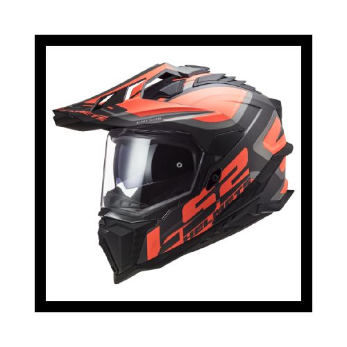 Casco para moto LS2 MX701 EXPLORER ALTER MATT BLACK FL.ORANGE