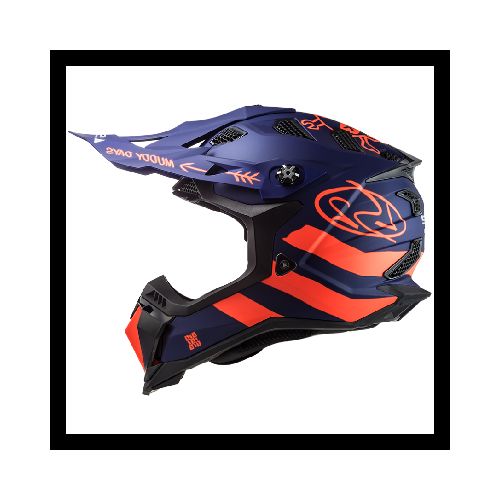 Casco para moto LS2 MX700 SUBVERTER EVO CARGO MATT BLUE FLUO ORANGE