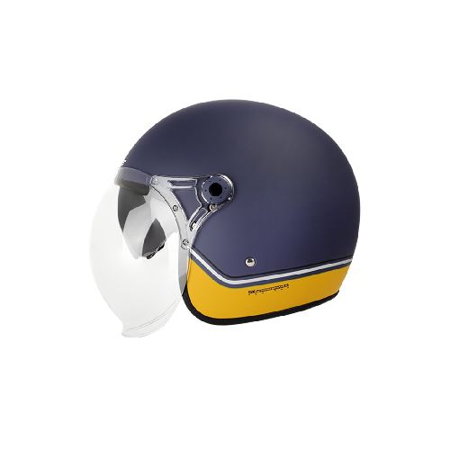 Casco para moto SHAFT ABIERTO 121 SCRAMBLER STRIPES NAVY