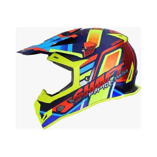 Casco para moto SHAFT MX33 RAPTOR KIANO AZ.NAVY.M AM.N-AM.N