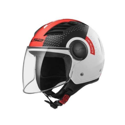 CASCO LS2 ABIERTO AIRFLOW CONDOR WHITE BLACK RED OF562  