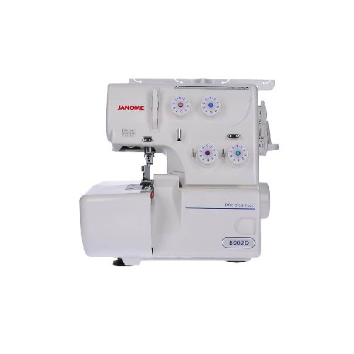 Máquina de Coser Janome 8002D  | 1500 Puntadas Overlock Color Blanco - CRECOS