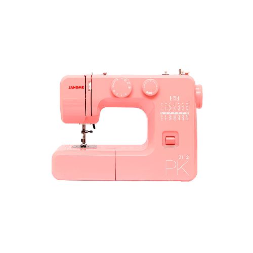 Máquina de Coser Janome  3112PK  | 12 Puntadas Color Rosado - CRECOS