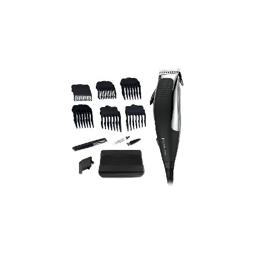 Cortadora de Cabello Remington REM-HC1080 P8885 | 12 Piezas Acero Inoxidable Color Negro  