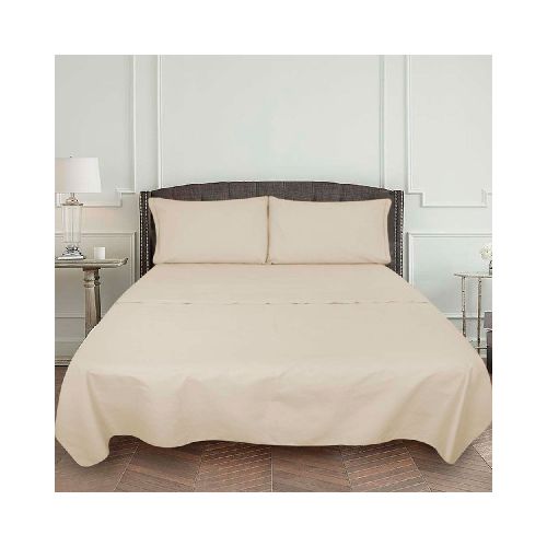 Sábana Prisma Hogar Deluxe P8784 | 2 Plazas Color Beige  