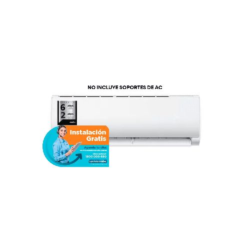 Aire Acondicionado Split Mabe MMT18CBWCCAX8 P8746 | 18000 BTU Ecológico Color Blanco - CRECOS