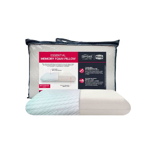 Almohada Simmons Beautyrest Essential Memory Foam P8894 | 60 x 40 x 14 cm Color Blanco  