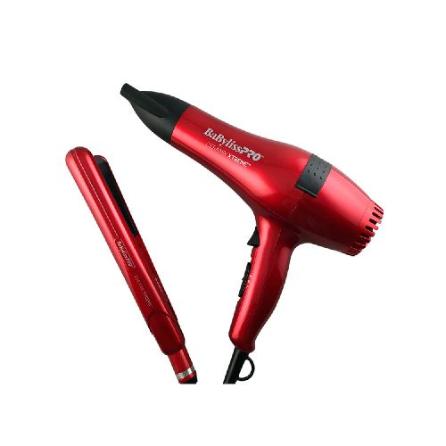 Secadora de Cabello Babylisspro Ceramix Xtreme P8816 | Incluye Plancha de Cabello Babylisspro 450° F Color Rojo  